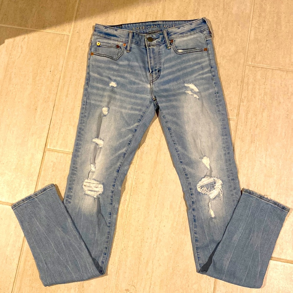 AE Next Level Airflex distressed skinny Jean in 30x34